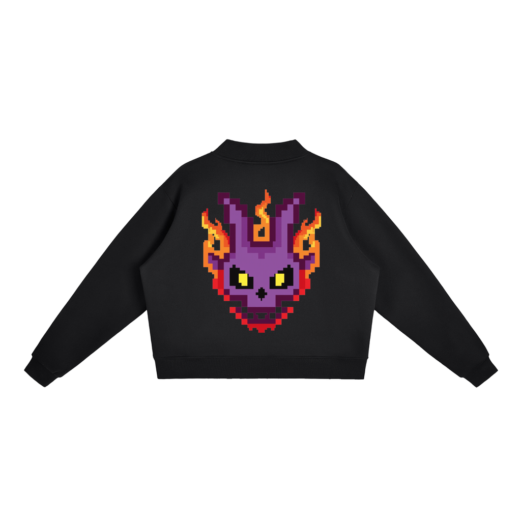 Essential Fleece Mock-Neck Crew Sweatshirt