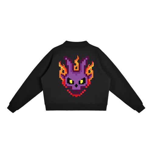 Essential Fleece Mock-Neck Crew Sweatshirt