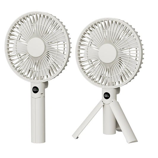 3000mAh Portable Folding Fan - 2-in-1 Handheld & Desk Fan