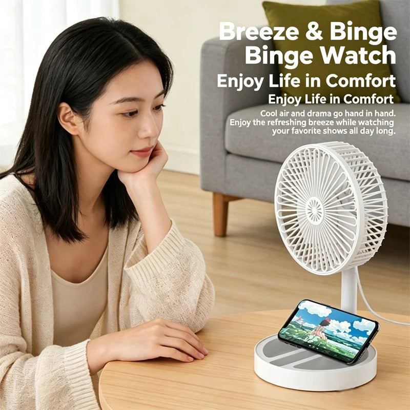 Quiet USB Desk Fan with On/Off Switch - Powerful Airflow