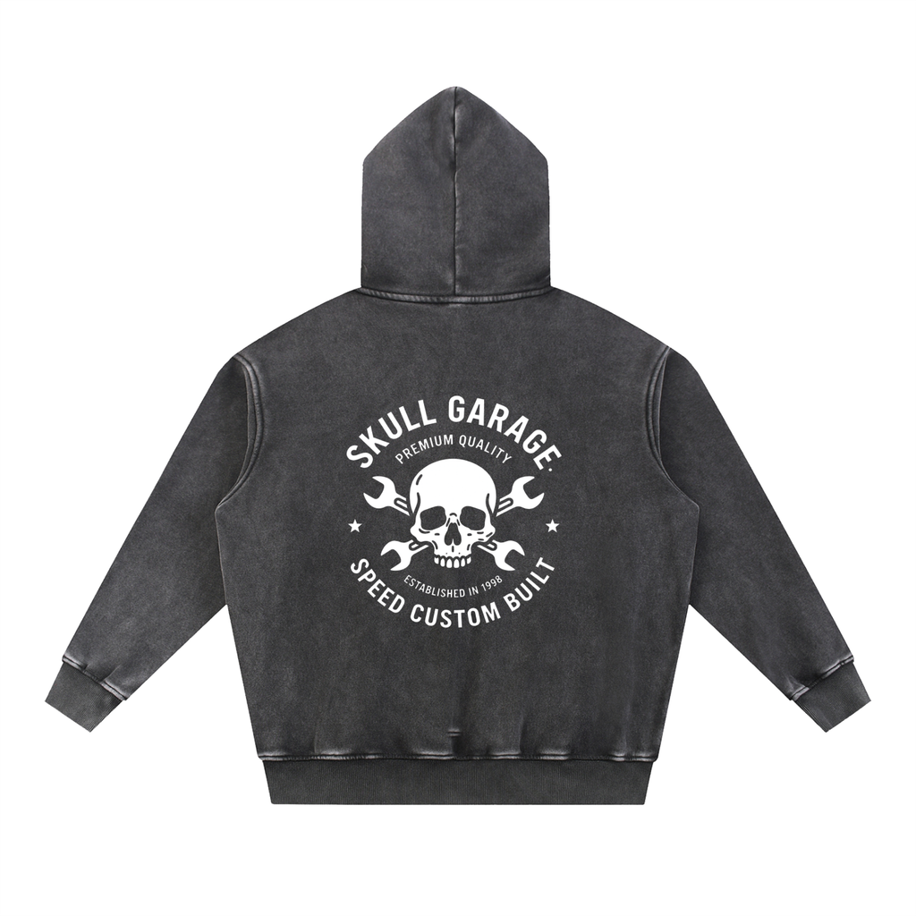 Snow Wash Fleece Oversize Hoodie