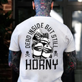 DEAD INSIDE BUT STILL HORNY Skeleton&Sexy Lady Print Men's T-Shirt
