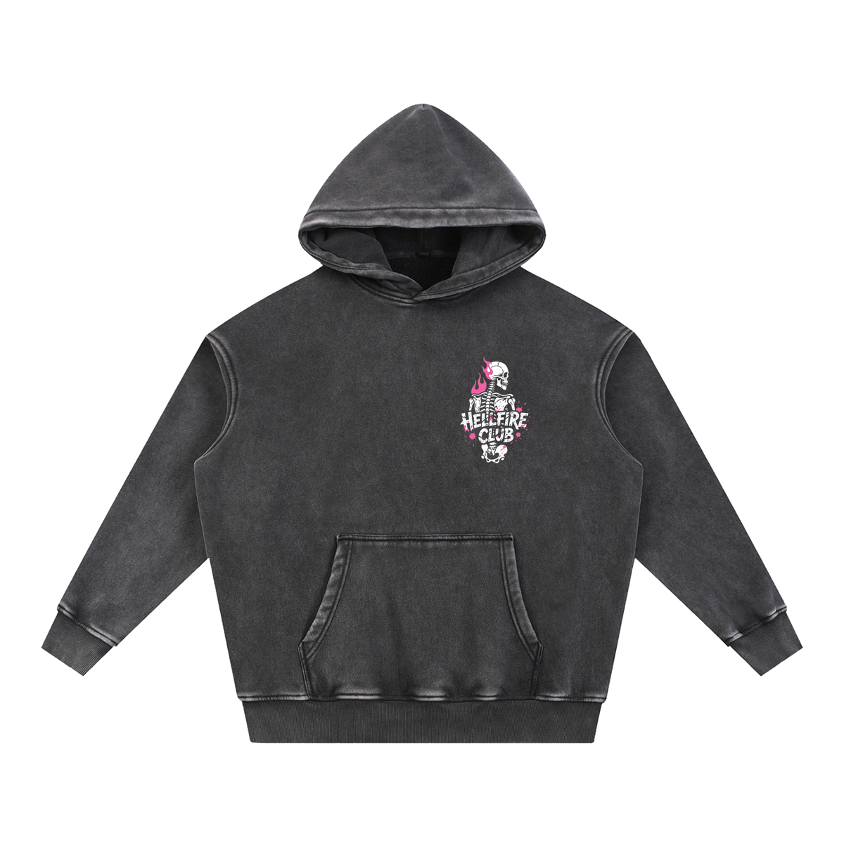 Snow Wash Fleece Oversize Hoodie